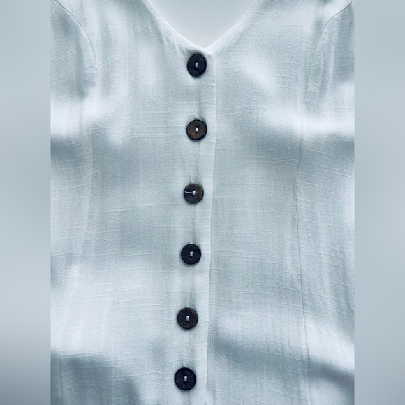 Stolen Hearts white Halter Romper wide leg open back flowy boho summer S - Picture 9 of 11